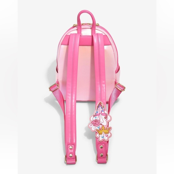 NWT Loungefly Disney Sleeping Beauty Aurora castle cake backpack - Picture 3 of 8